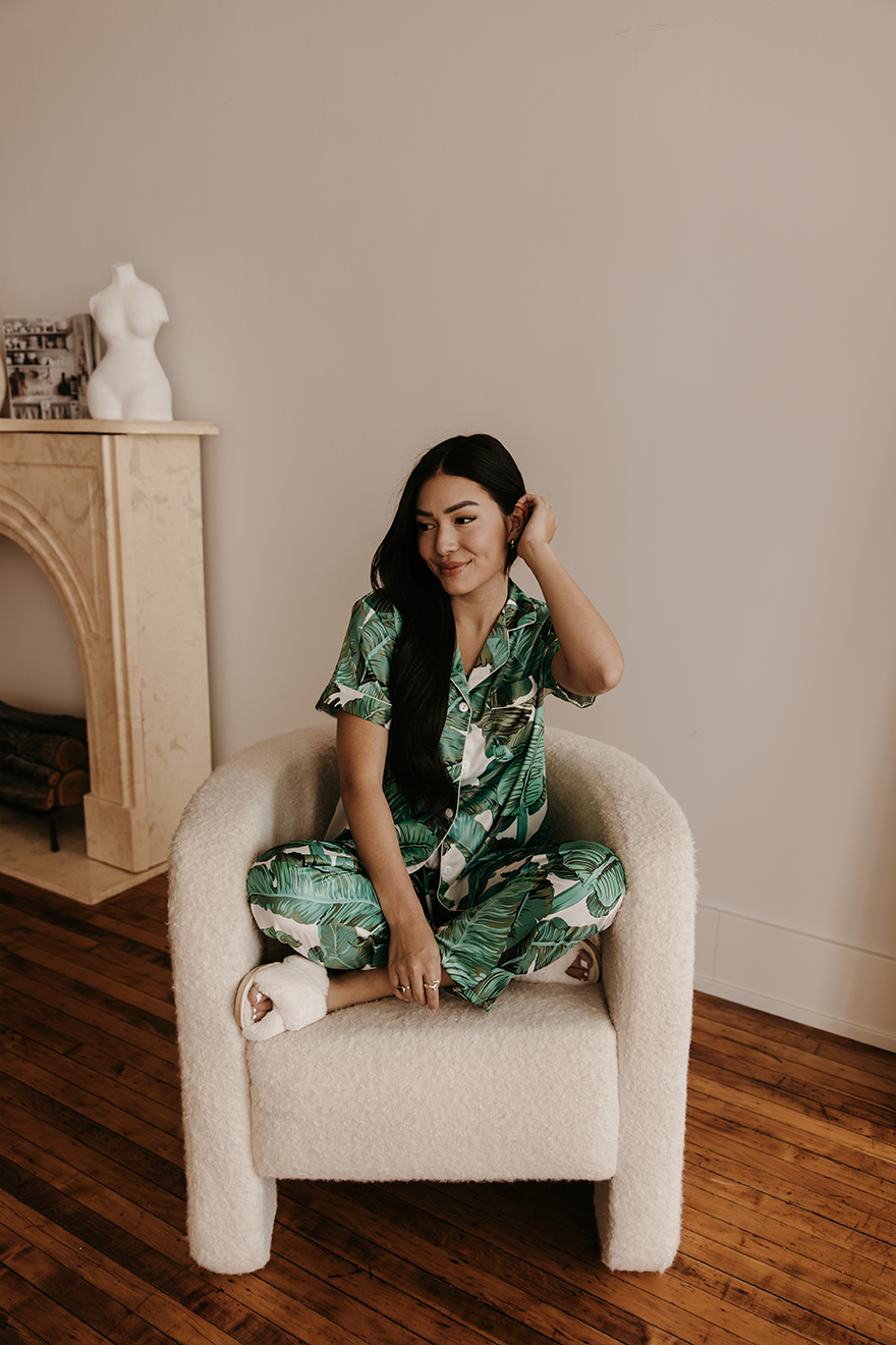 Custom Banana Leaf Pajamas Pants set