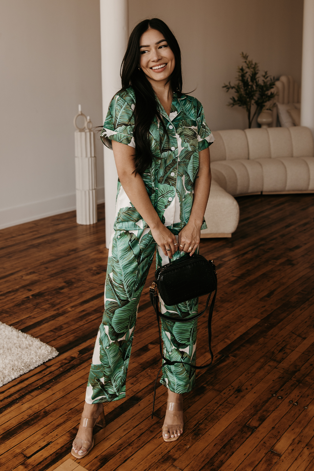 Custom Banana Leaf Pajamas Pants set