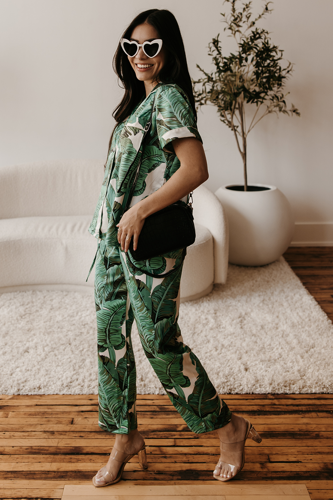 Custom Banana Leaf Pajamas Pants set
