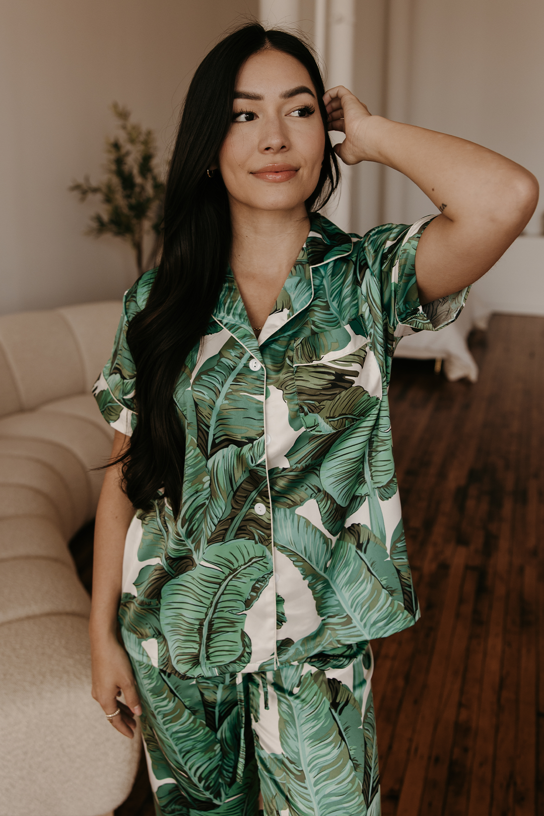 Custom Banana Leaf Pajamas Pants set