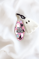 Halloween Keychain with Crochet Ghost Tassel