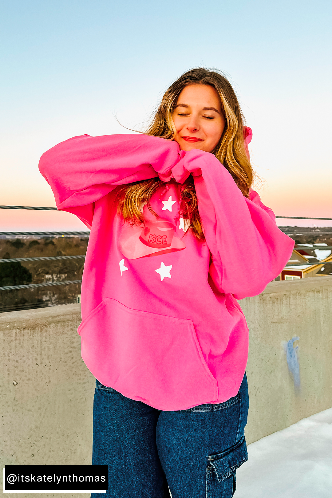 Custom Monogram Cowgirl Pink Hoodie