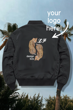 Custom Padded Bomber Jacket - Front & Back Printing