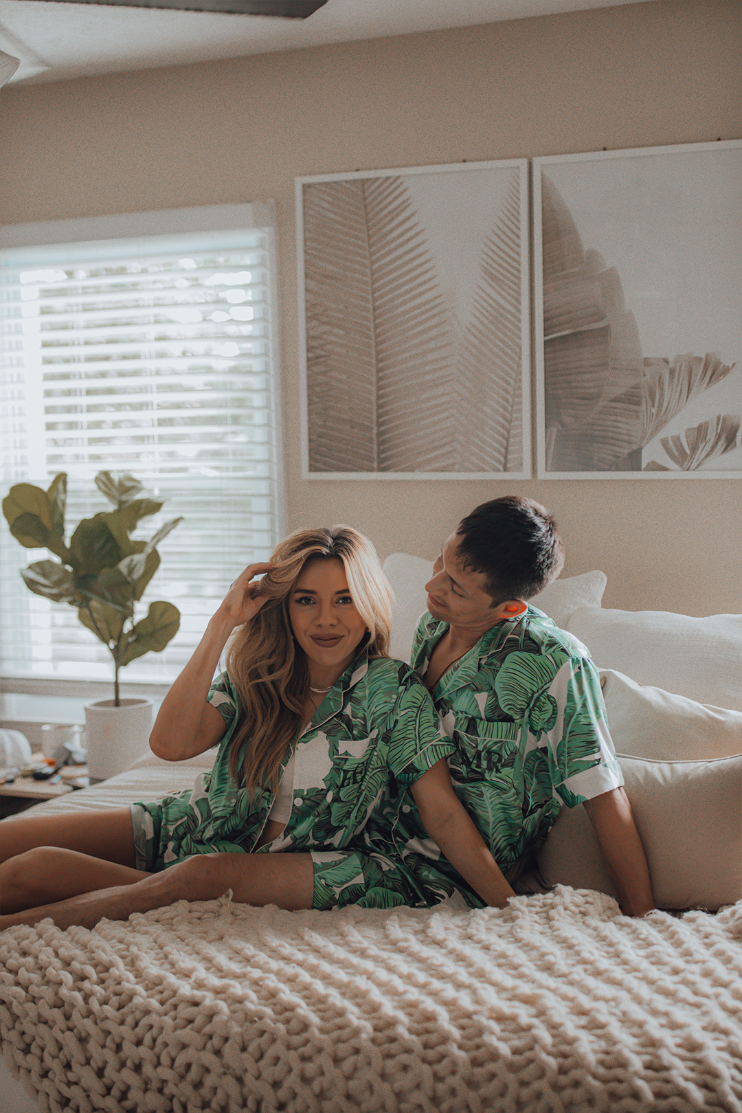 Women's Custom Banana Leaf Pajamas