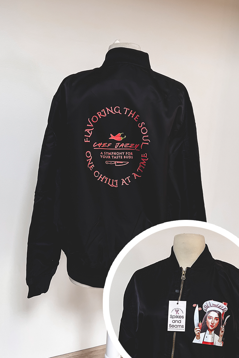 Custom Padded Bomber Jacket - Front & Back Printing