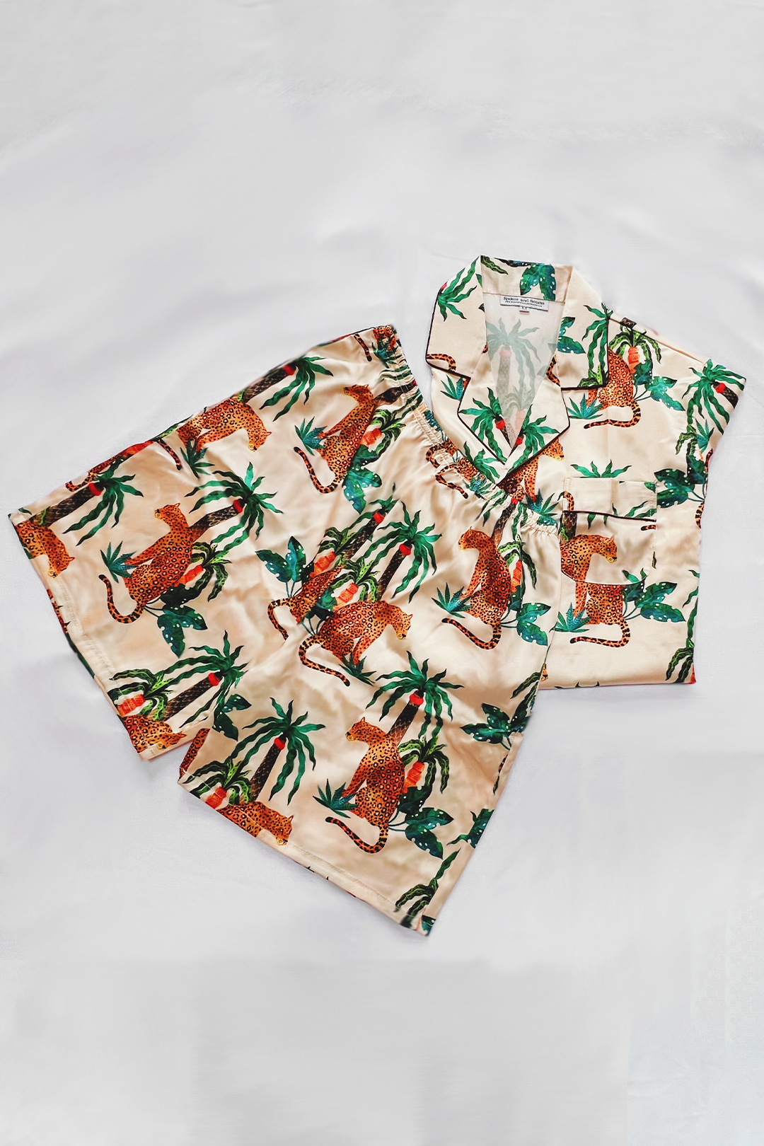 Men's Palm Cheetah Pajama Set