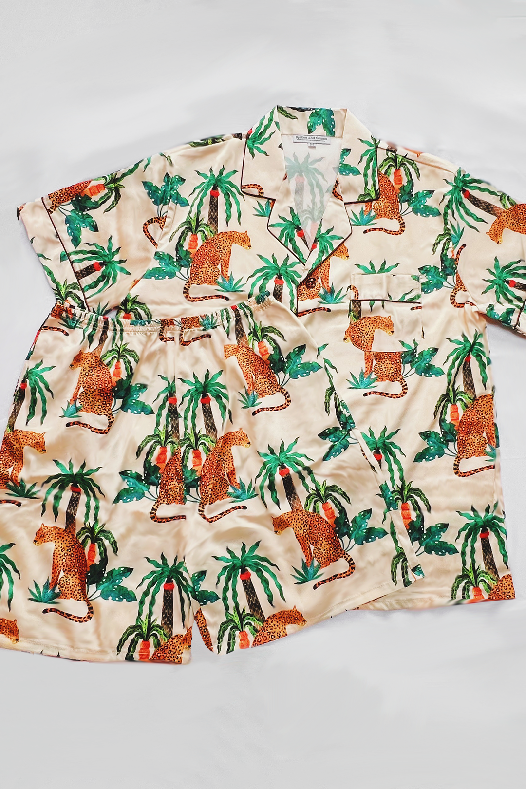Men's Palm Cheetah Pajama Set