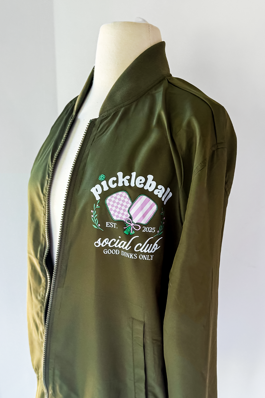 Pickleball Social Club Bomber Jacket - Green