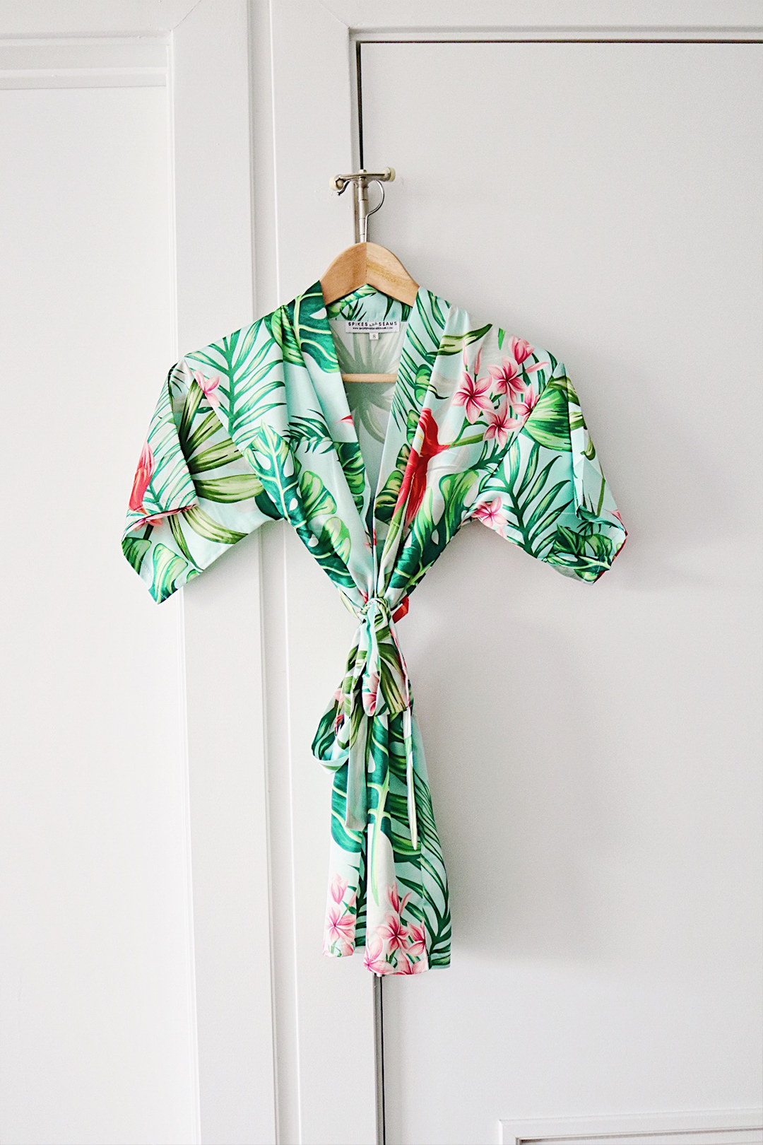 Children's Mint Tropical Robe