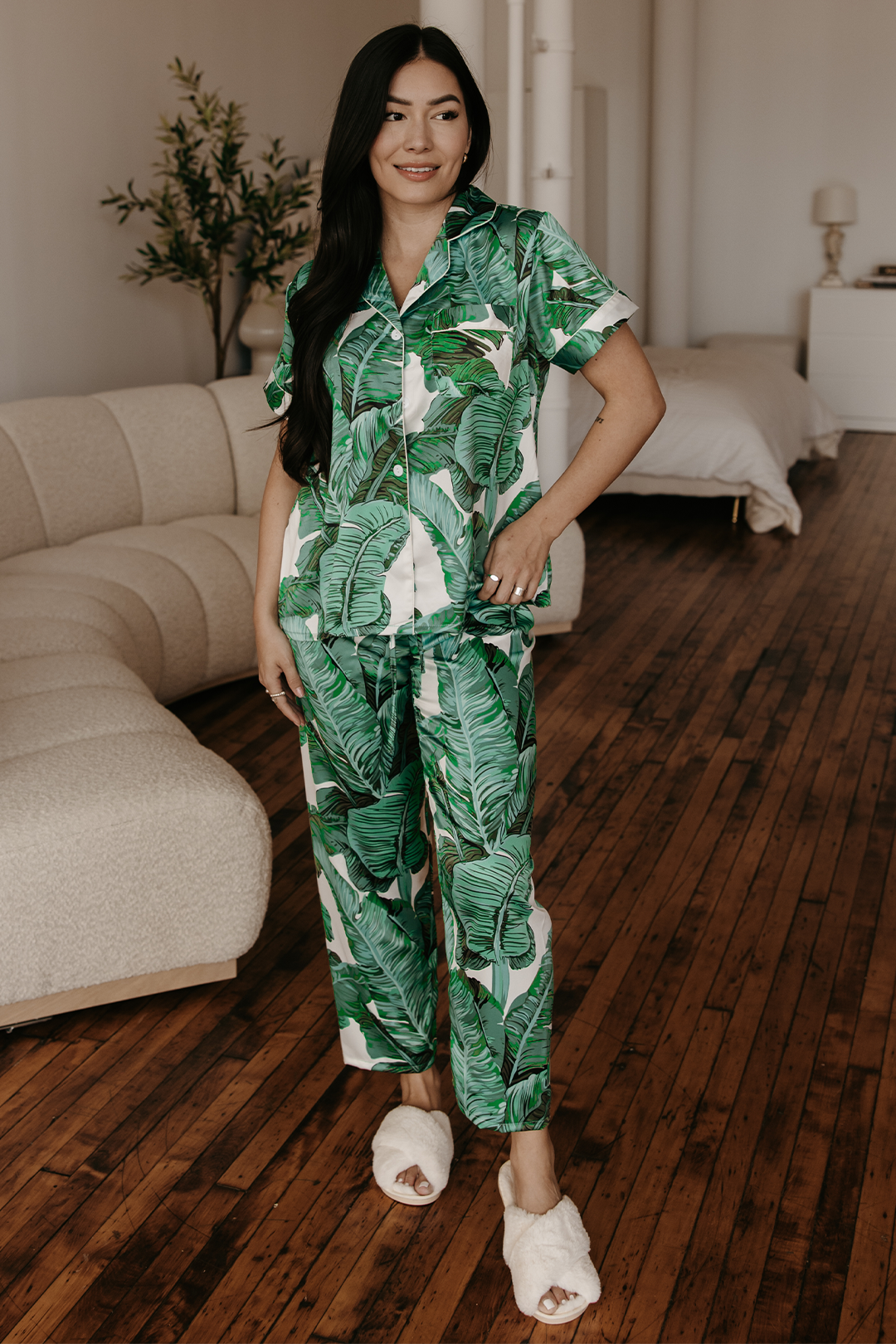 Custom Banana Leaf Pajamas Pants set