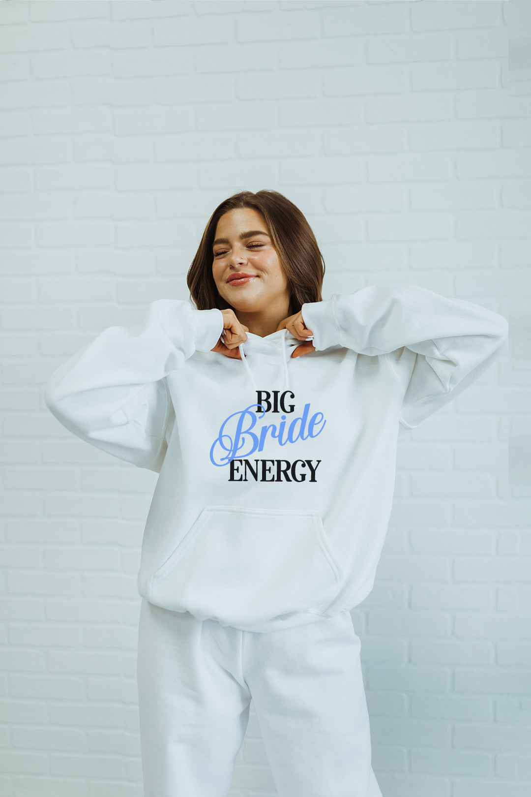 Blue Script Custom Text Wedding hoodie – Spikes and Seams