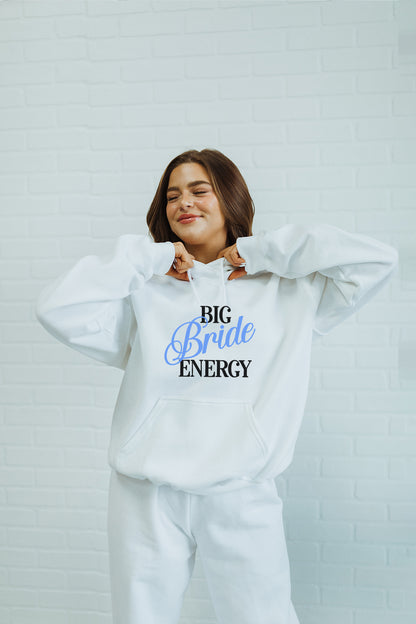 Blue Script Custom Text Wedding hoodie