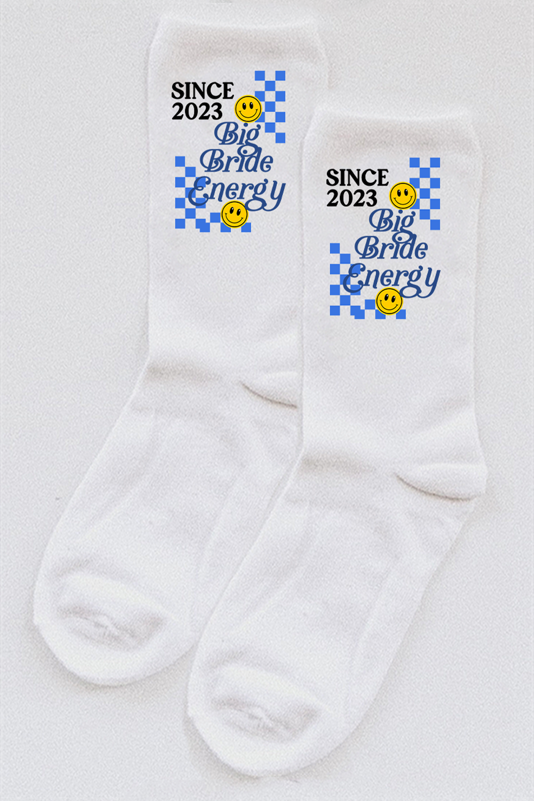 Custom Blue Checkered socks