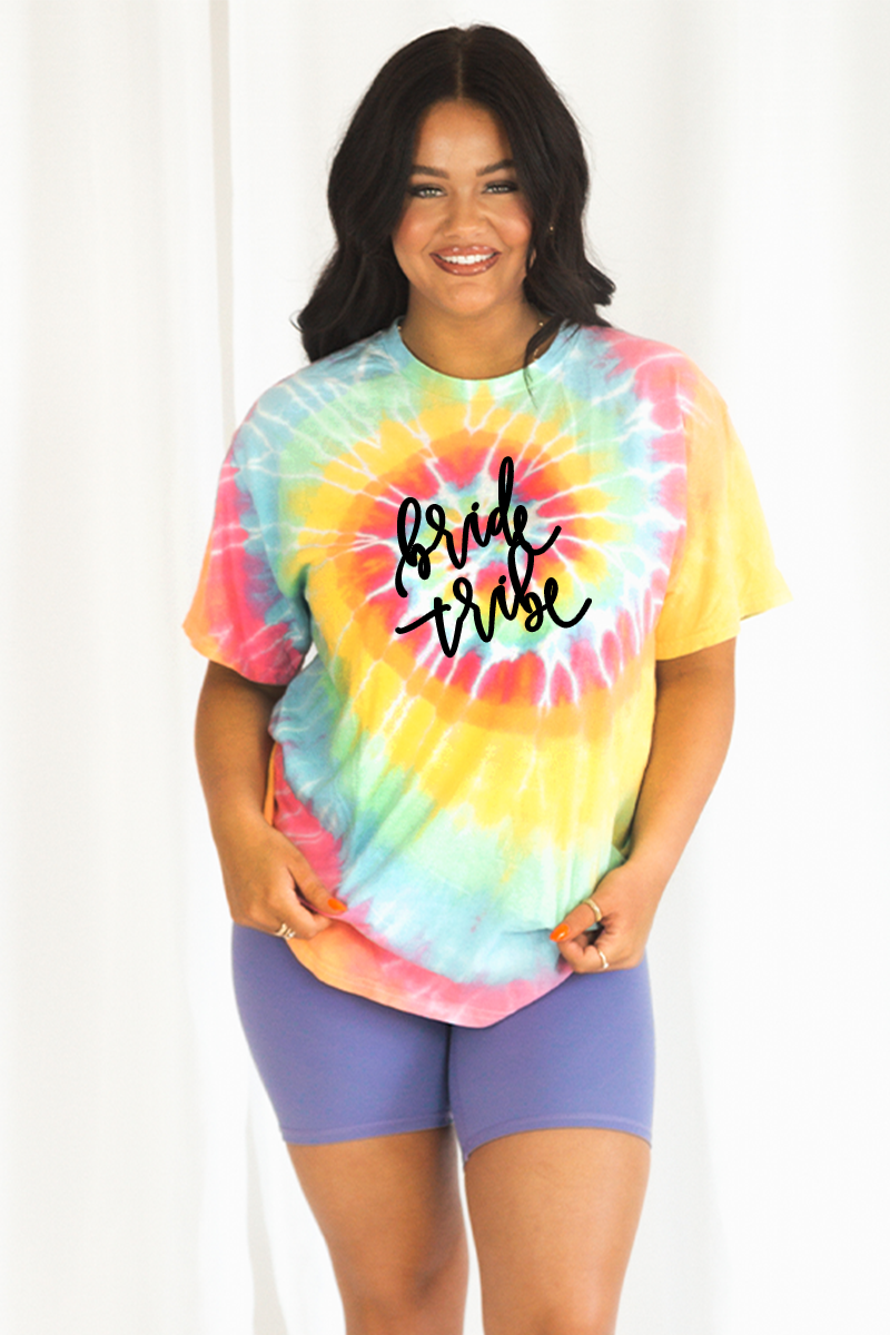 Custom text Tie Dye tee