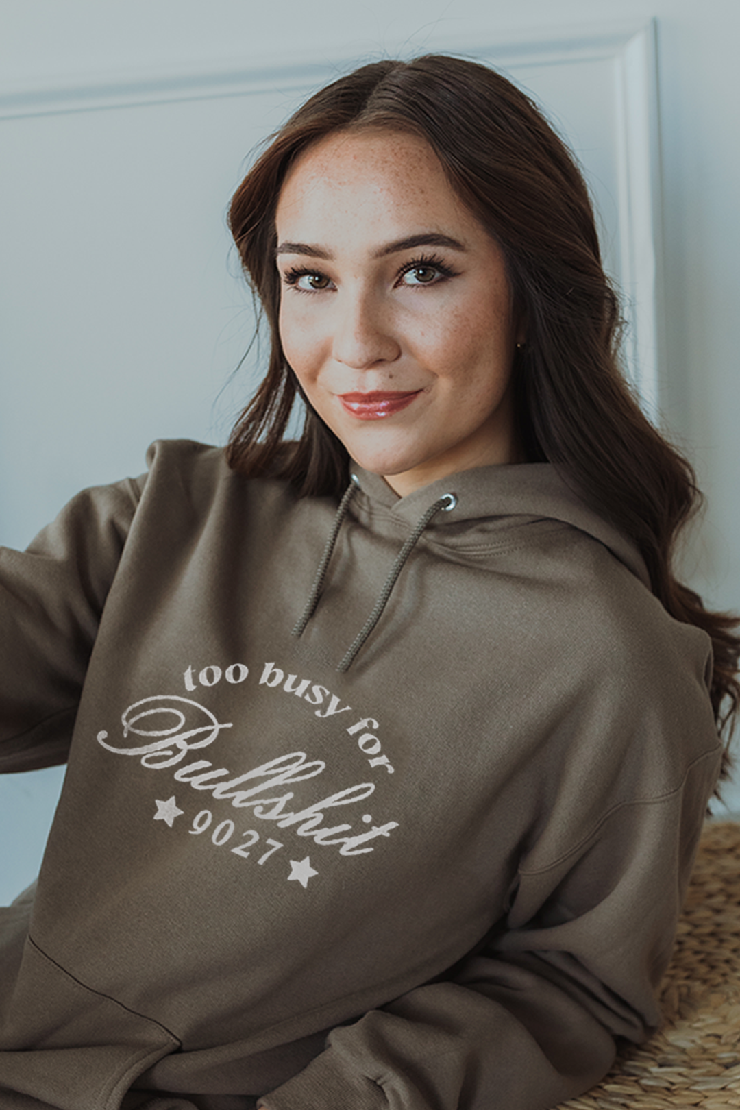 Too Busy for Bull hoodie - Brown