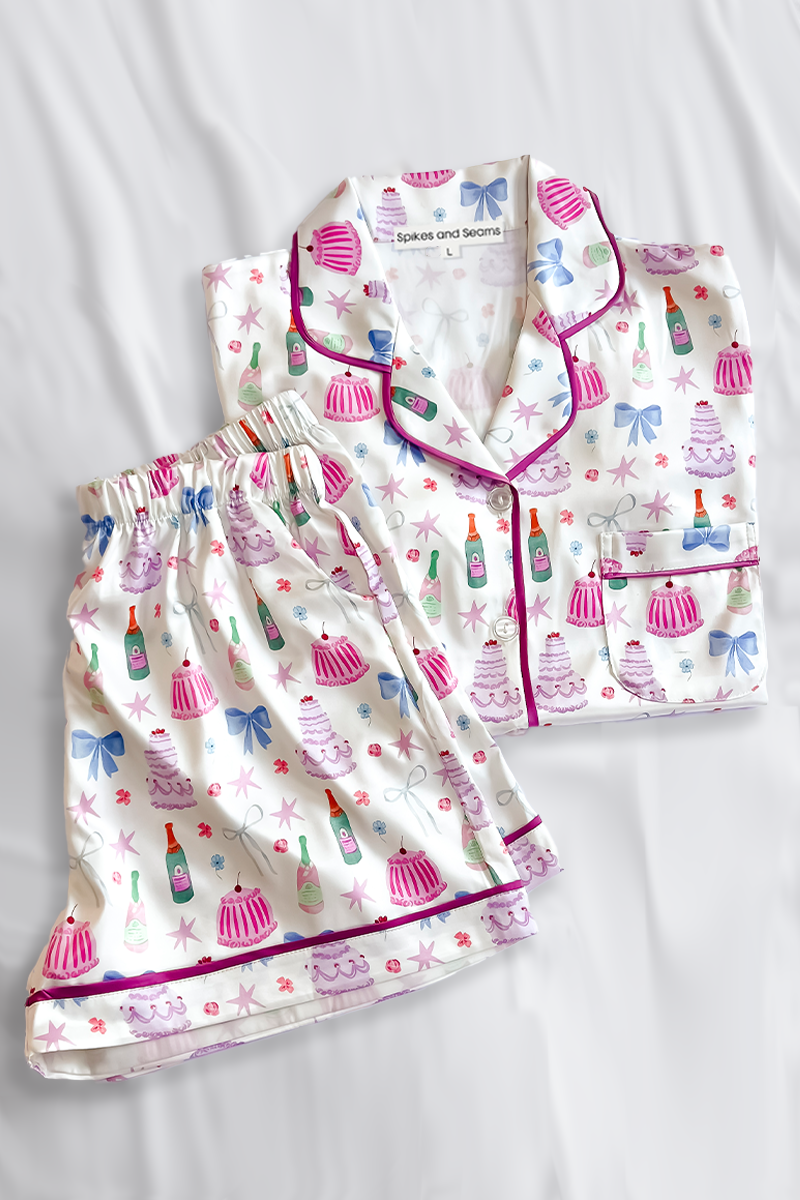 Celebrations Satin Pajamas Shorts Set