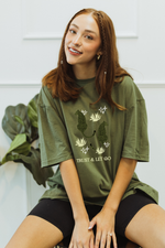 Trust & Let Go Cheetah tee - Green