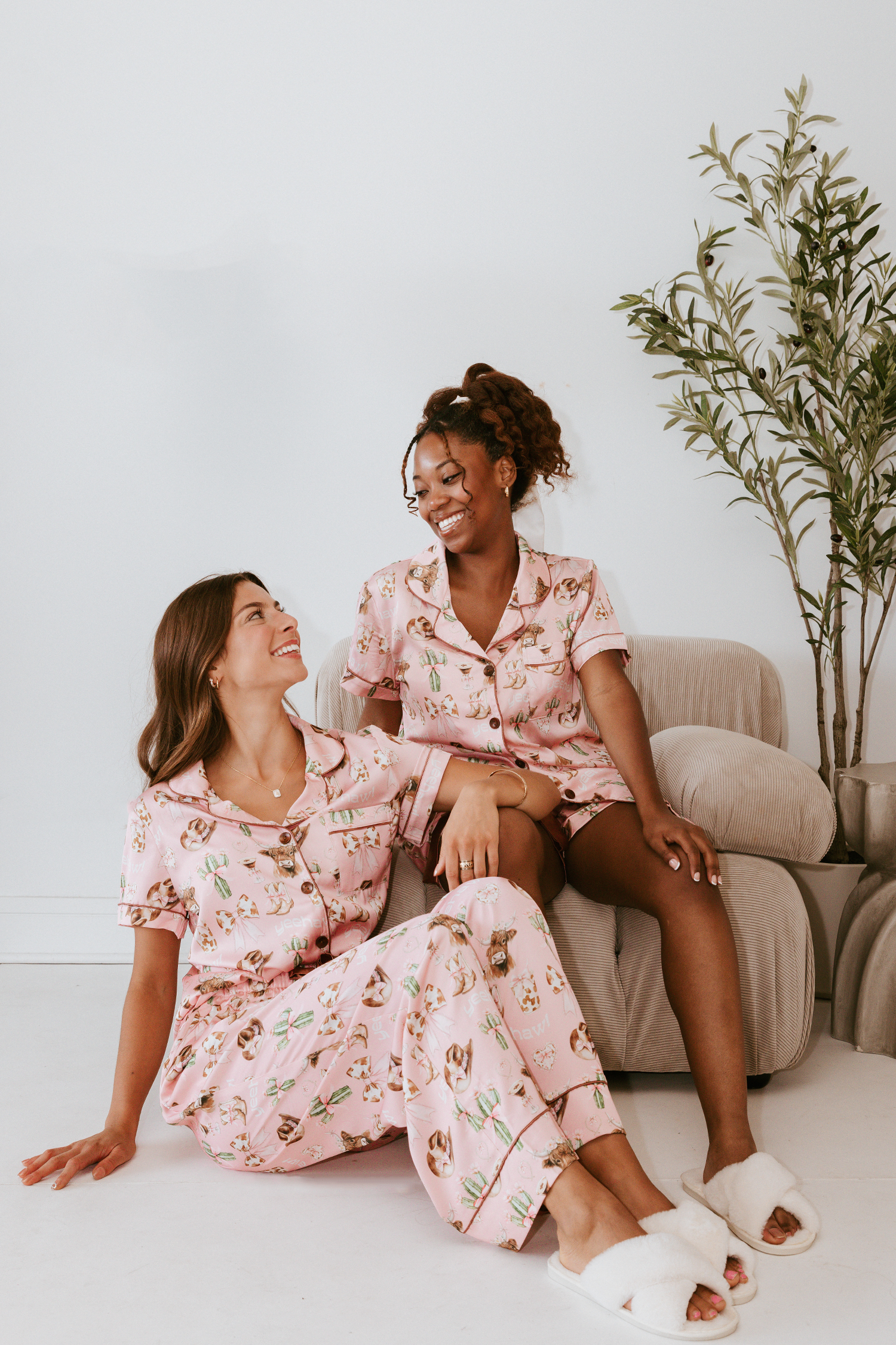 Cowgirl Coquette Satin Pajamas Shorts Set