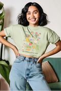 Let Whimsy Grow Wild Light Green Tee