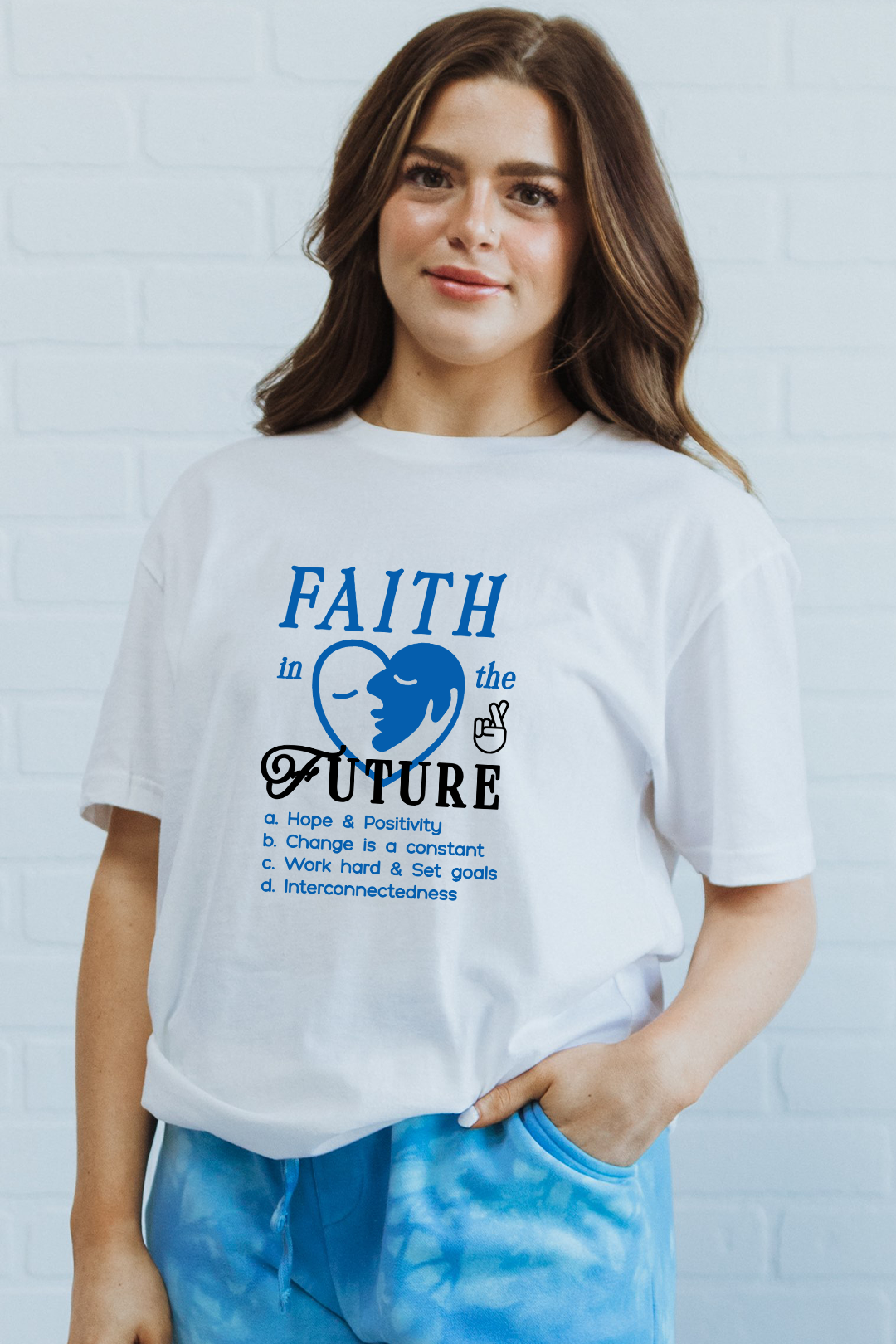 Faith in the Future tee - White