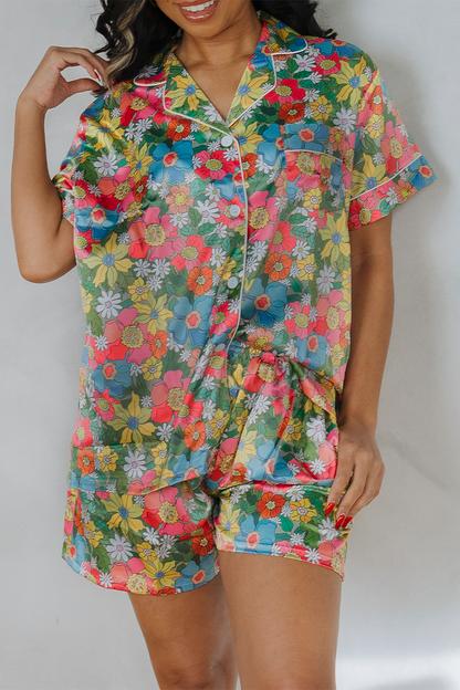 Flowerland Satin Pajamas