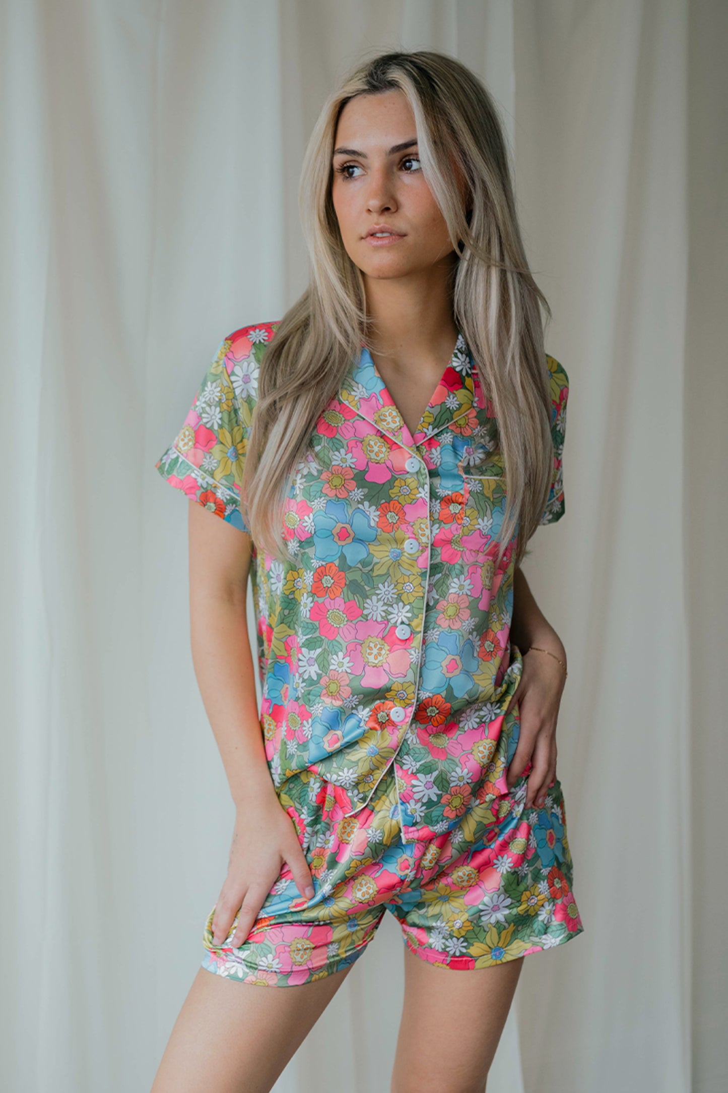 Flowerland Custom Satin Pajamas