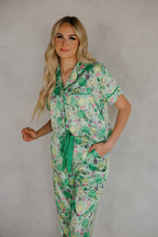 Fun & Games Pickleball Satin Pajamas Pants Set