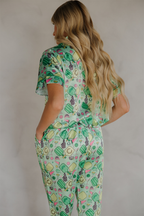 Fun & Games Pickleball Satin Pajamas Pants Set