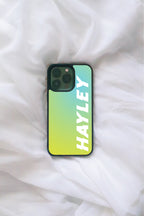 Green Gradient Custom text iPhone case