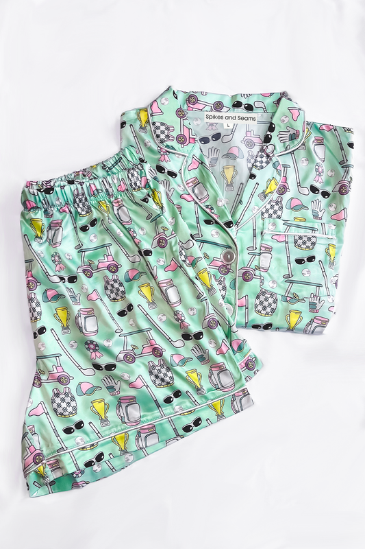 Golf Icons Satin Pajamas