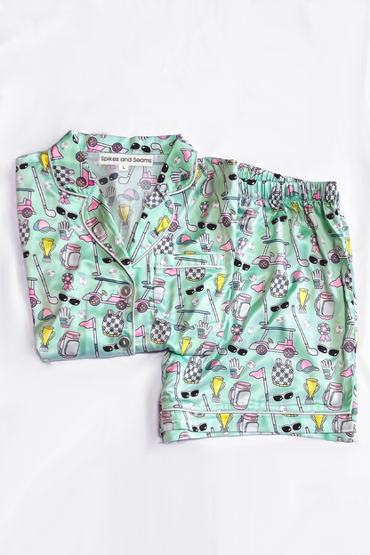 Golf Icons Satin Pajamas