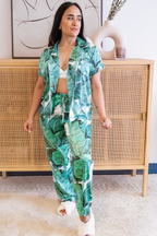 Green Banana Leaf Pants set