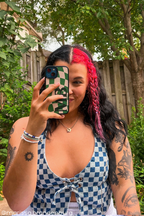 Custom Green Checkered iPhone case