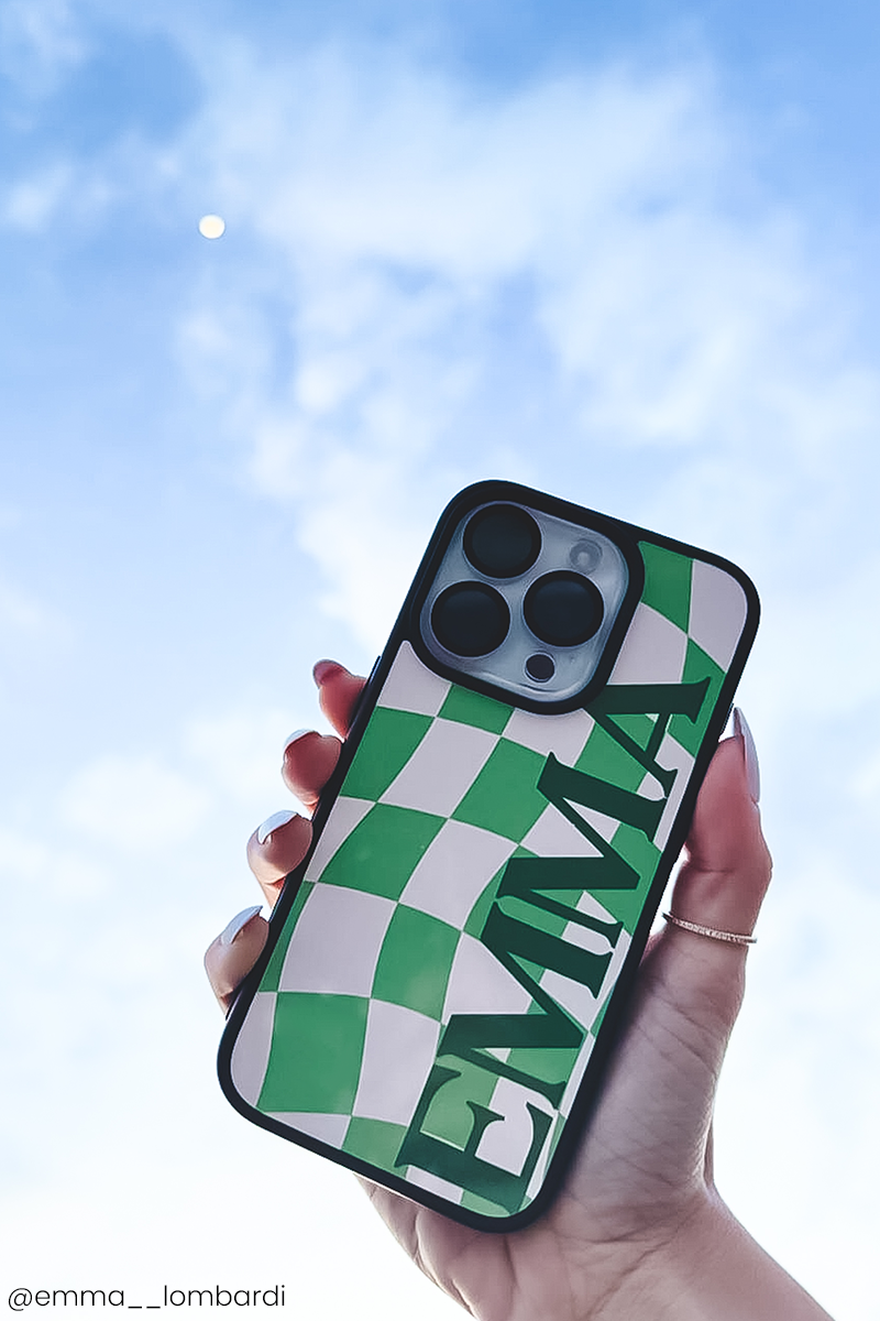 Custom Green Checkered iPhone case