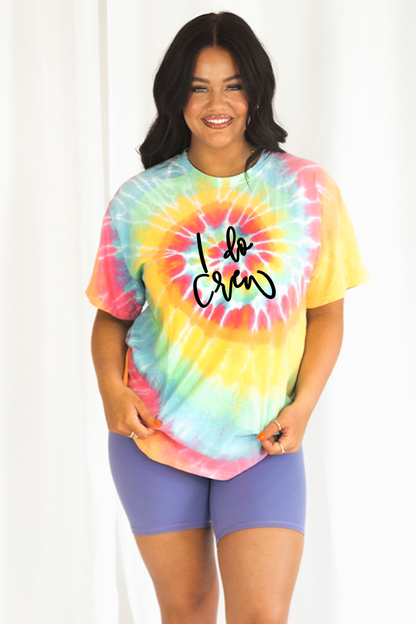 Custom text Tie Dye tee