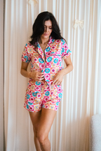 Smiley Daisy Satin Pajamas