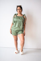 Bow Knot Pajamas - Sage Green