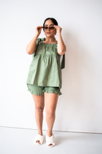 Bow Knot Pajamas - Sage Green