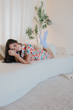 Beige Icons Satin Pajamas