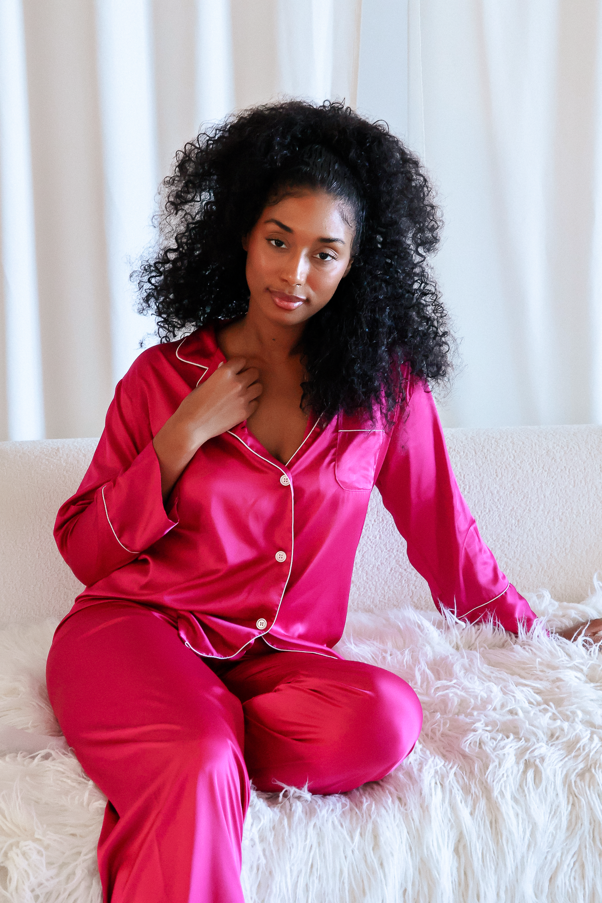 Pink Berry Pajama Pants Set