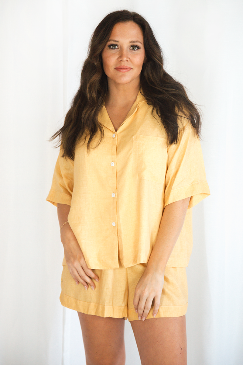 Lemon Linen Matching Set