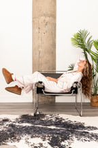 Soft Pink with Black Trim Pajama Pants Set