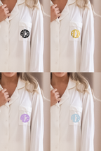 White Modal Long Sleeve & Shorts Pajama Set