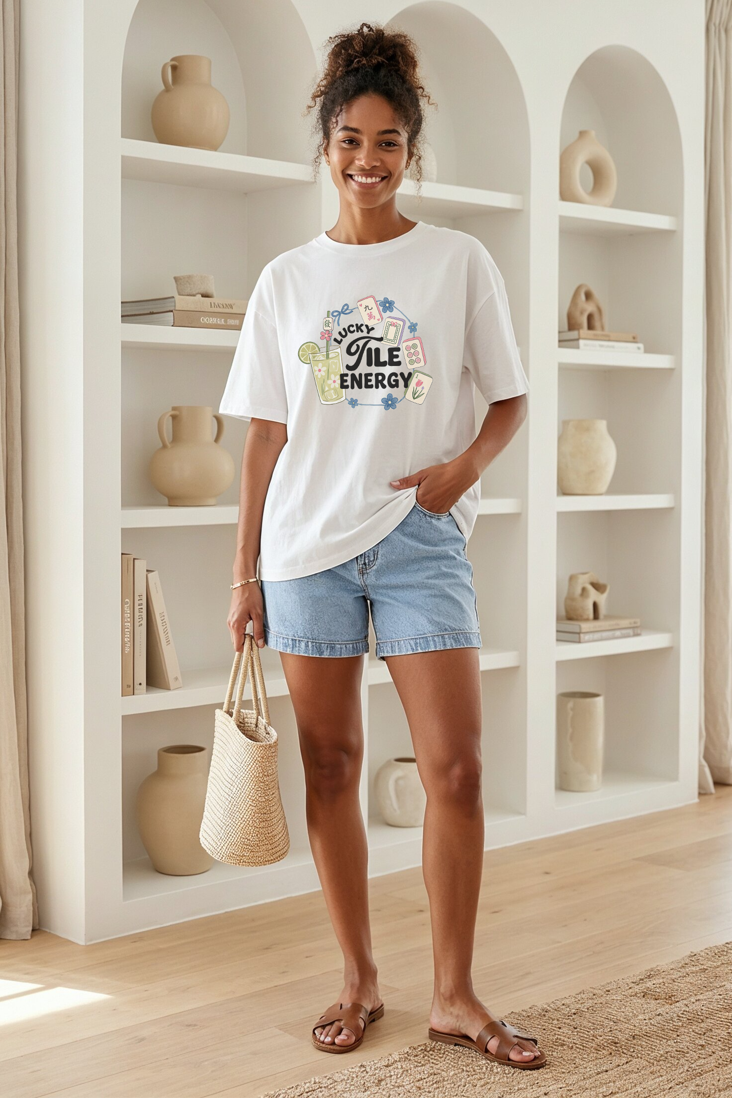 Lucky Tile Energy Mahjong Tee