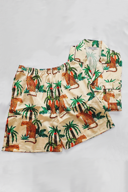 Men's Palm Cheetah Pajama Set