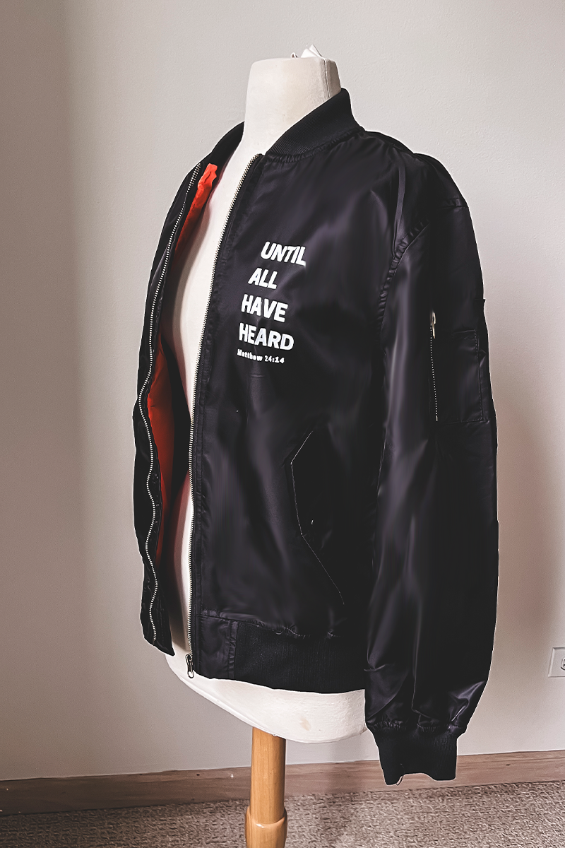 Custom Mid-weight Bomber Jacket - Front & Back Printing