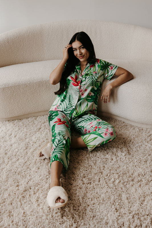 Custom Mint Tropical Pajamas Pants set