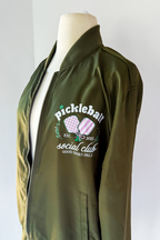 Pickleball Social Club Bomber Jacket - Green