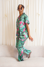 Pink Banana Leaf Pants set