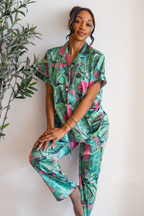 Pink Banana Leaf Pants set